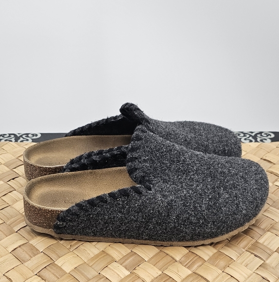 Garnet Hill Shoes - Garnet Hill Cork Mule Gray Slip-Ons Size 10